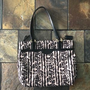Coach Handbag, Animal Print Brown and Black, good condition